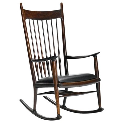 Rare Early Rosewood Rocking Chair by Sam Maloof