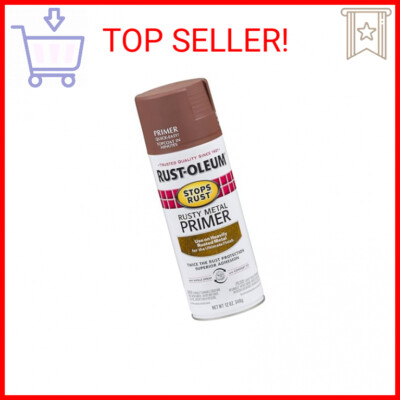 Rust-Oleum 7769830 Stops Rust Spray Paint, 12-Ounce, Flat Rusty Metal Primer