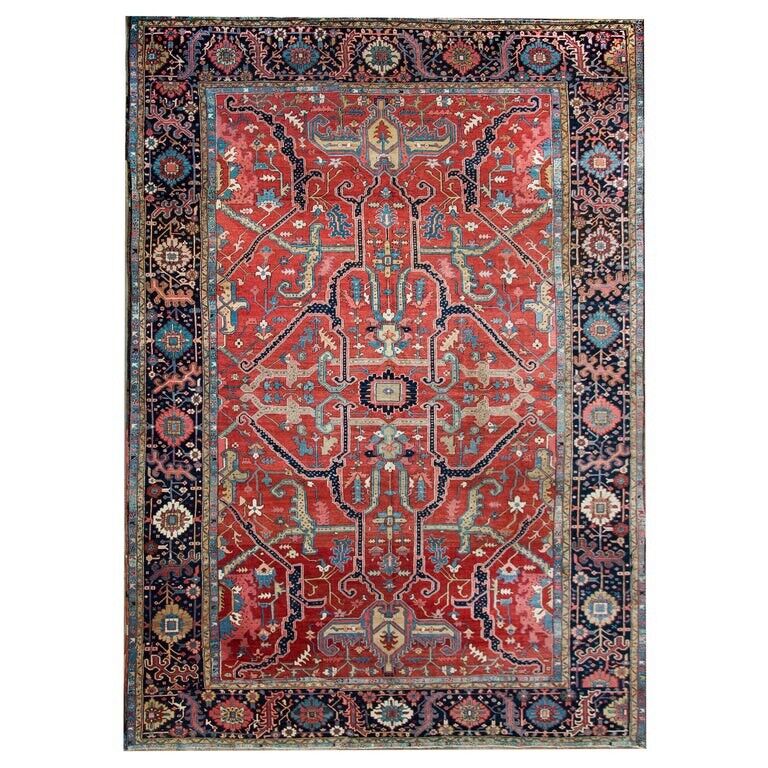 Beautiful Bakhshayesh - 1890s Antique Oriental Rug - Tribal Carpet - 13.6 X 18.8