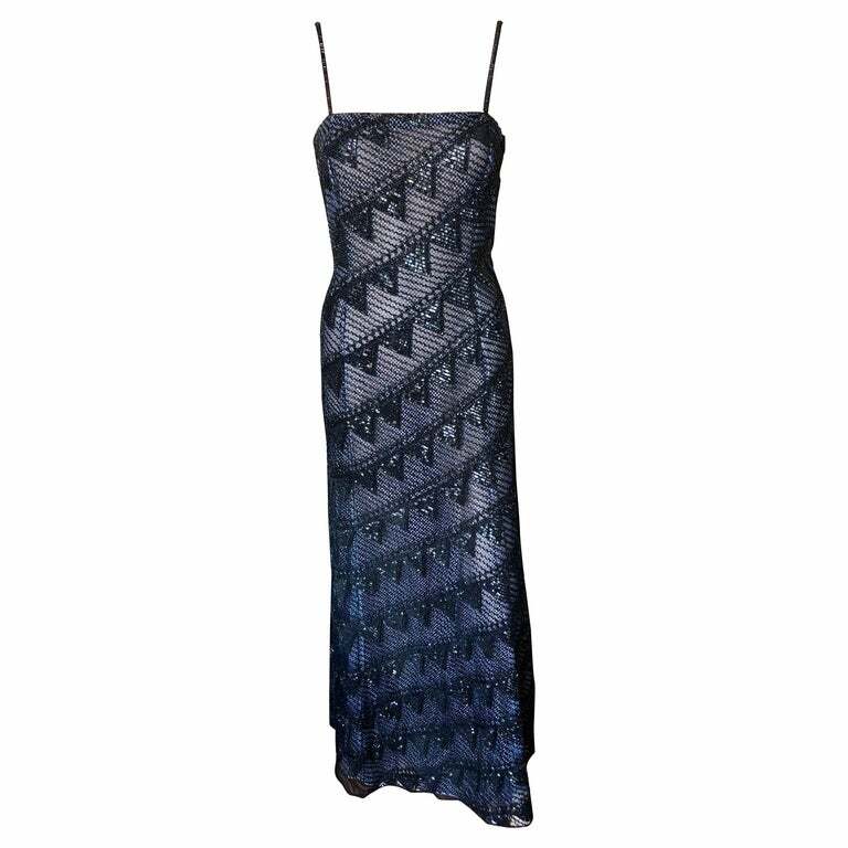 GIORGIO ARMANI Sequins Mesh Shawl イタリア製 Giorgio Armani F/W 1999 Runway Vintage Embellished Sheer