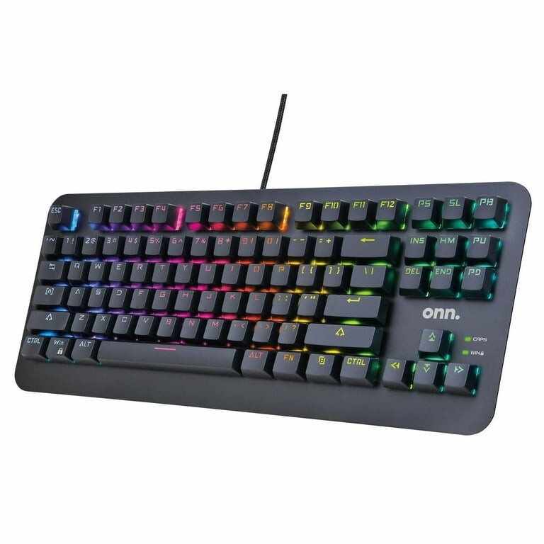 Onn RGB Mechanical Compact Tenkeyless (TKL) Gaming Keyboard