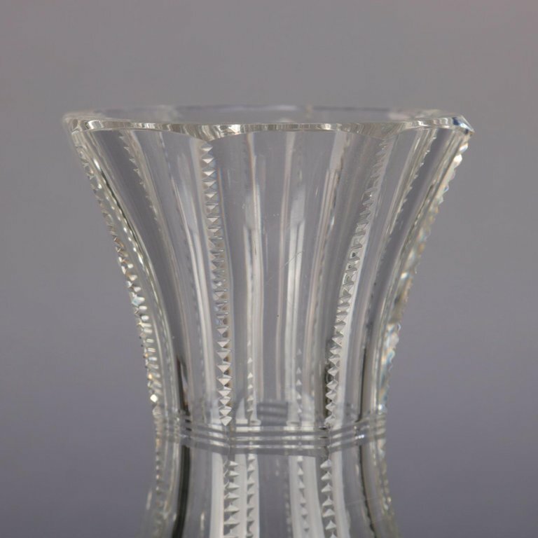 Hawkes School Cut Crystal Brilliant Glass Wine Decanter, 20th Century