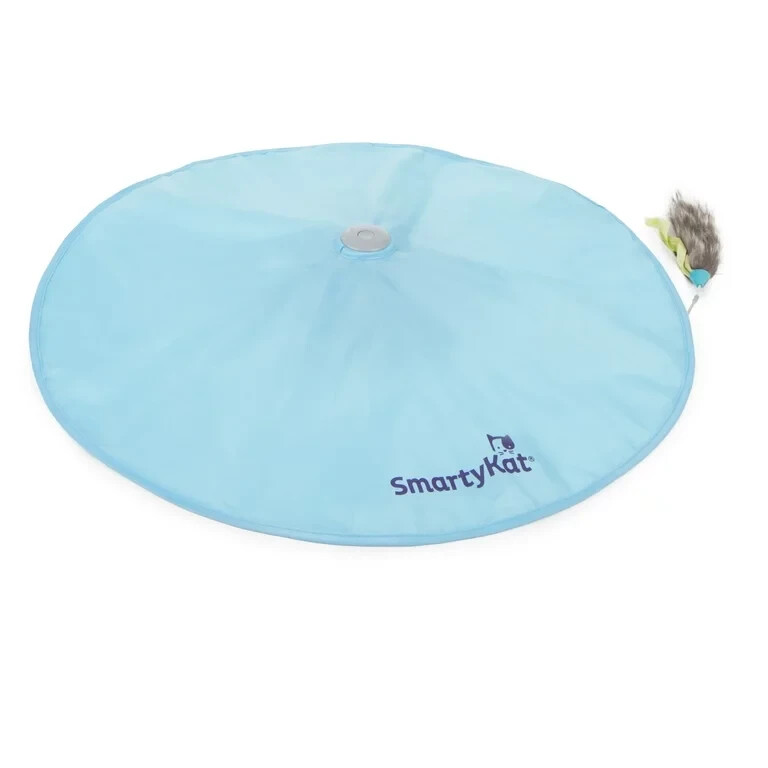 SmartyKat Hot Pursuit Electronic Concealed Motion Cat Toy with Faux Fur Wand