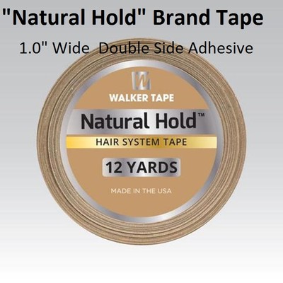 Natural Hold Tape by Walker Tape 1'' X 12 yard roll Double side Adhesive 