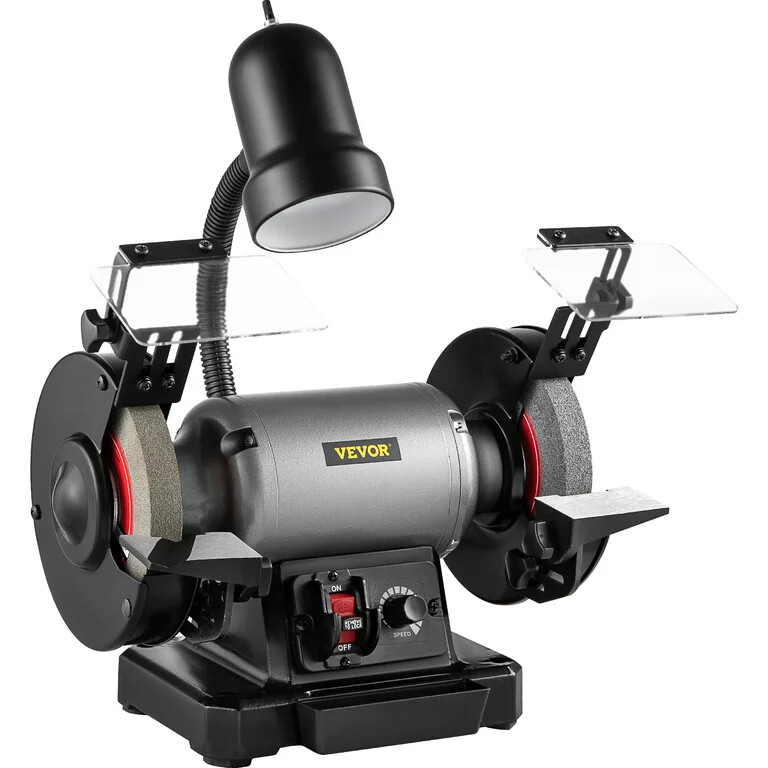 6 inch Bench Grinder, 750W 1 HP Motor, Variable-Speed Bencht