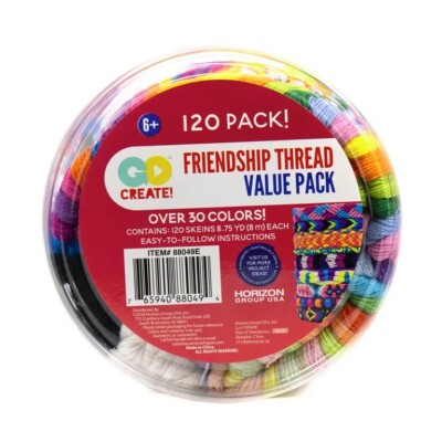 Friendship Thread GO Create! 120 Pack Over 30 Colors Bracelet Necklace