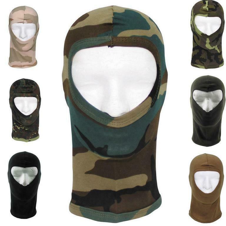 Biwakmütze Sturmhaube Maske Skimaske  Balaclava, 1-Loch in 100 % Baumwolle