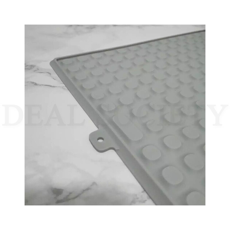 Self Draining Silicone Non Slip Dish Drainer Drying Mat Heat Resistant - 2 Pack