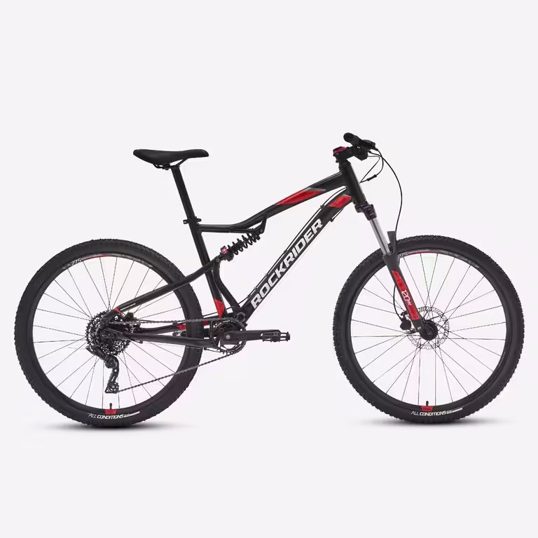 Decathlon Rockrider ST530S 27.5" Full Suspension Mountain Bike - Black