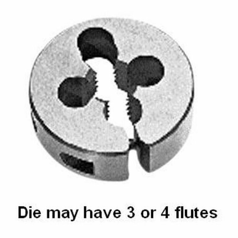 Gyros 92-91010 Metric Carbon Steel Hex Rethreading Die, 10mm x 1.00 Pitch