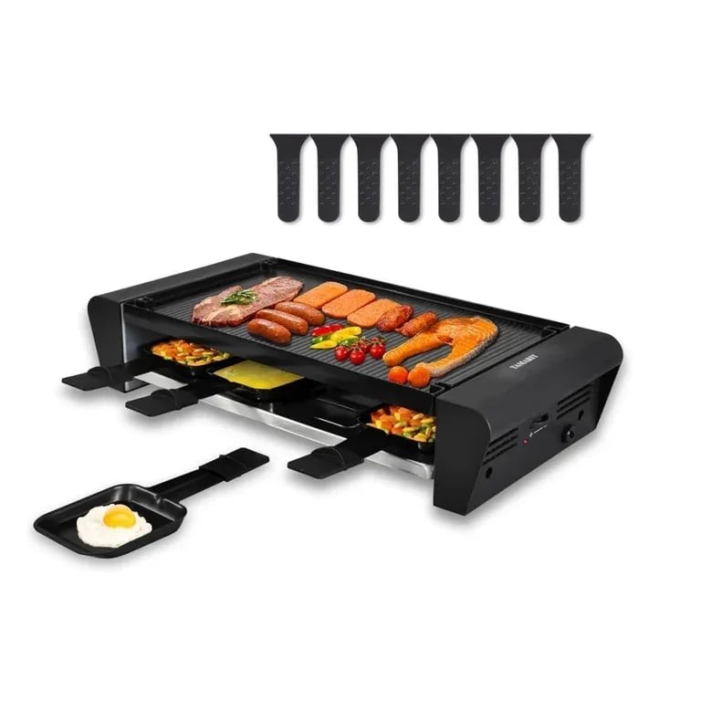 Tamarit 2-in-1 Reversible Raclette Grill and Teppanyaki Tabletop Cooker