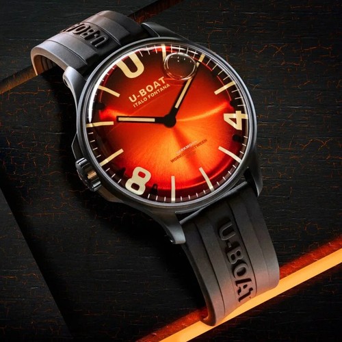 Pre-owned U-boat Men's Darkmoon 44mm Quartz Watch Ub-8697-b