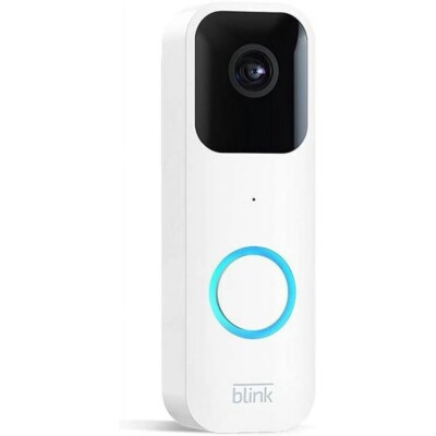 (NEW WHITE) Blink Video Doorbell Smart WiFi 2-way Communication Wired or Battery