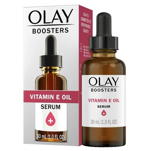 Olay Vitamin E Oil Serum, Nourishing Hydration Booster, Fragrance-Free, 1 OZ