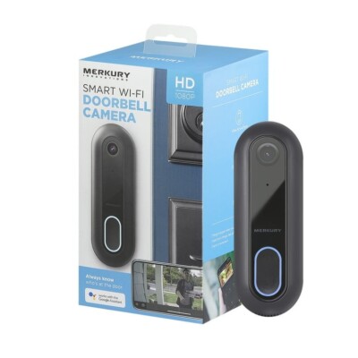 Merkury MI-CW014-101W 1080p Smart Doorbell Camera - Black