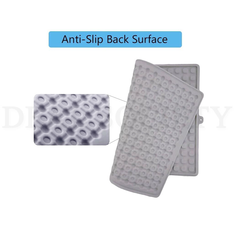 Self Draining Silicone Non Slip Dish Drainer Drying Mat Heat Resistant - 2 Pack
