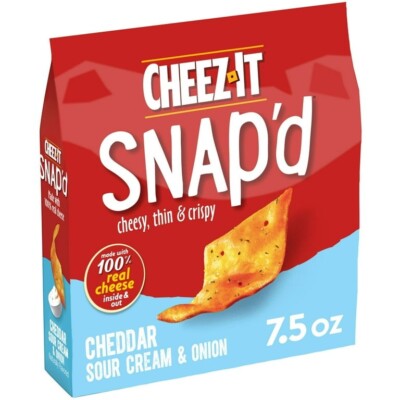 Cheez-It Snap'd Cheddar Sour Cream and Onion Cheese Cracker Chips 7.5oz Bag