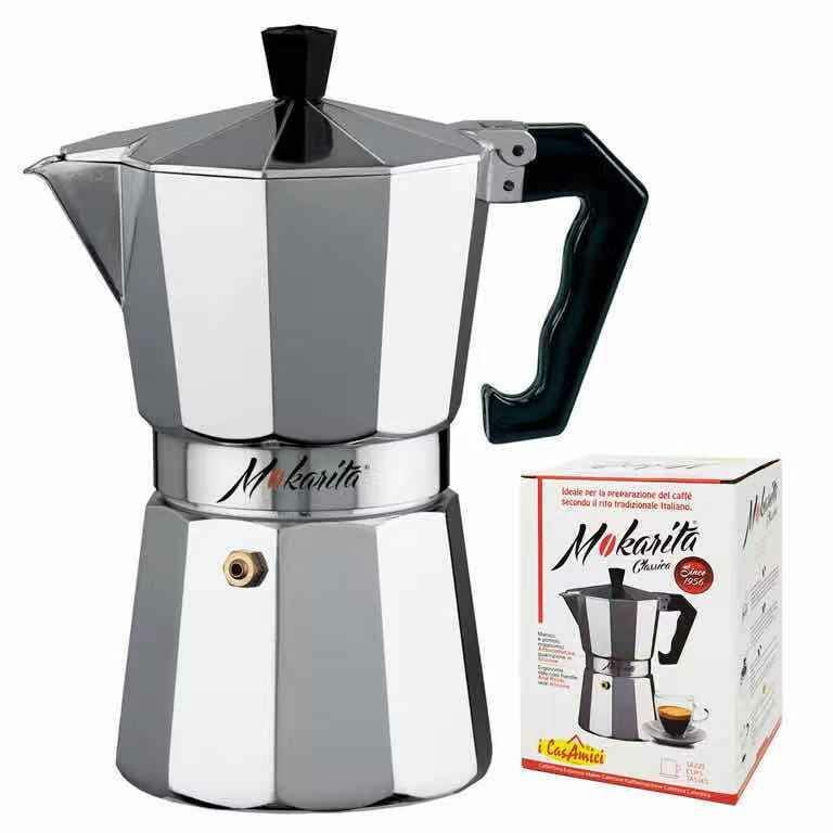Caffettiera Moka Macchinetta Caffe' Espresso Classica Misura 2 Tazze dfh