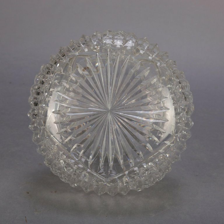 Hawkes School Cut Crystal Brilliant Glass Wine Decanter, 20th Century