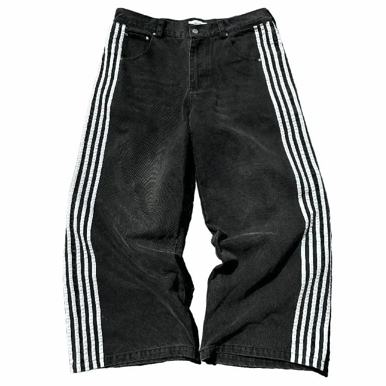 パンツ geeks DENIM BAGGY PANTS 1 BLACK DENIM BAGGY PANTS