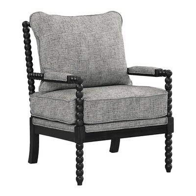 OSP Home Furnishings Eliza Spindle Accent Chair Graphite Gre
