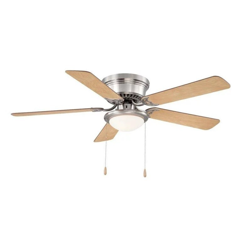 Hampton Bay Hugger 52" LED Brushed Nickel Ceiling Fan 1002269802 - Open Box