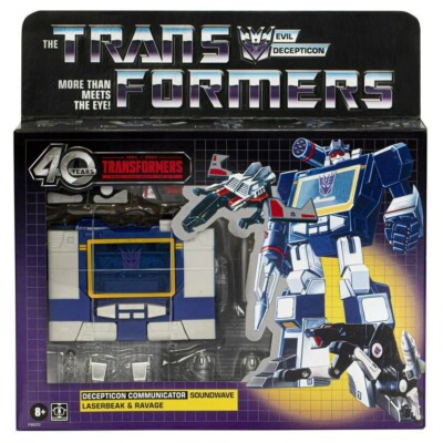 Transformers Retro 40th Anniversary G1 Soundwave Laserbeak Ravage NIB