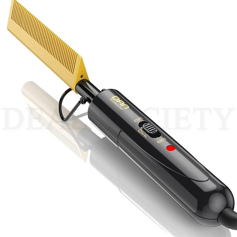 Electric Ceramic pressing Small Hot Comb for thick coarse hair 450℉ Lot of 2