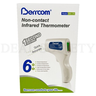 Berrcom Non-Contact Infrared Forehead Thermometer 6-in-1 Model JXB-178
