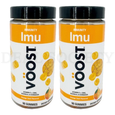 Voost Immunity Gummies Vitamin C Supplement with Zinc 90 Count Lot of 2