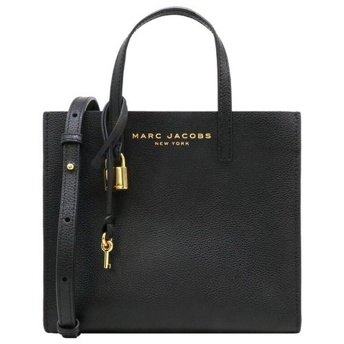 トートバッグ Marc Jacobs Grind Mini Leather Tote Marc Jacobs Designer Handbag - Grind Mini Blue Heaven