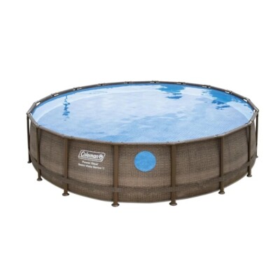 Coleman Power Steel Deluxe Above Ground Swimming Pool - 18ft x 48in