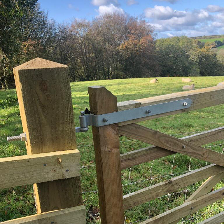 24" (600mm) FIELD GATE HINGE SET HEAVY DUTY GALVANISED STEEL FARM