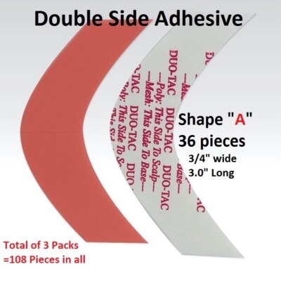 Duo Tac Maximum Wear Tape Contour shape A 3 packs Walker Tape brand