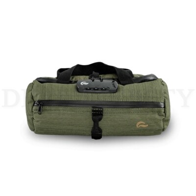 Skunk Small 10  Smell Proof Odor Proof Duffle with Combo Lock Stash Bag - Green