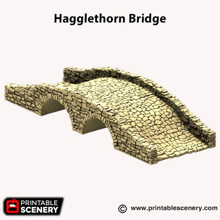 Stone Bridge Terrain for Tabletop Scatter Fantasy Diorama Gaming 28mm Scenery