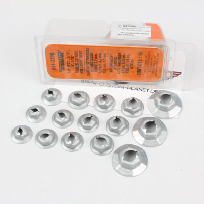 Thread Cutting Nuts Blechmuttern Selbstschneidend US Car Zierleisten Embleme Set
