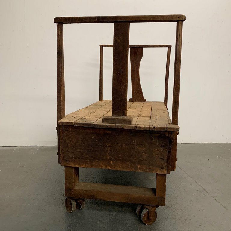 Rustic Industrial Rolling Lumber Cart eBay