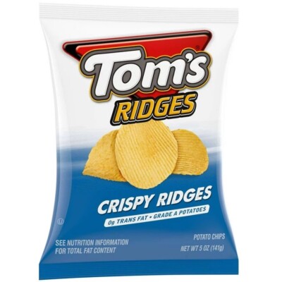 Crispy Ridges Potato Chips by Tom's, 5 Oz | 3 Count |