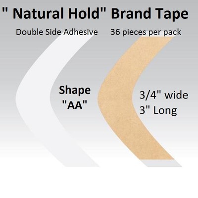 Natural Hold Tape by Walker Tape  Shape AA Double side Adhesive 1-pk = 36 pcs