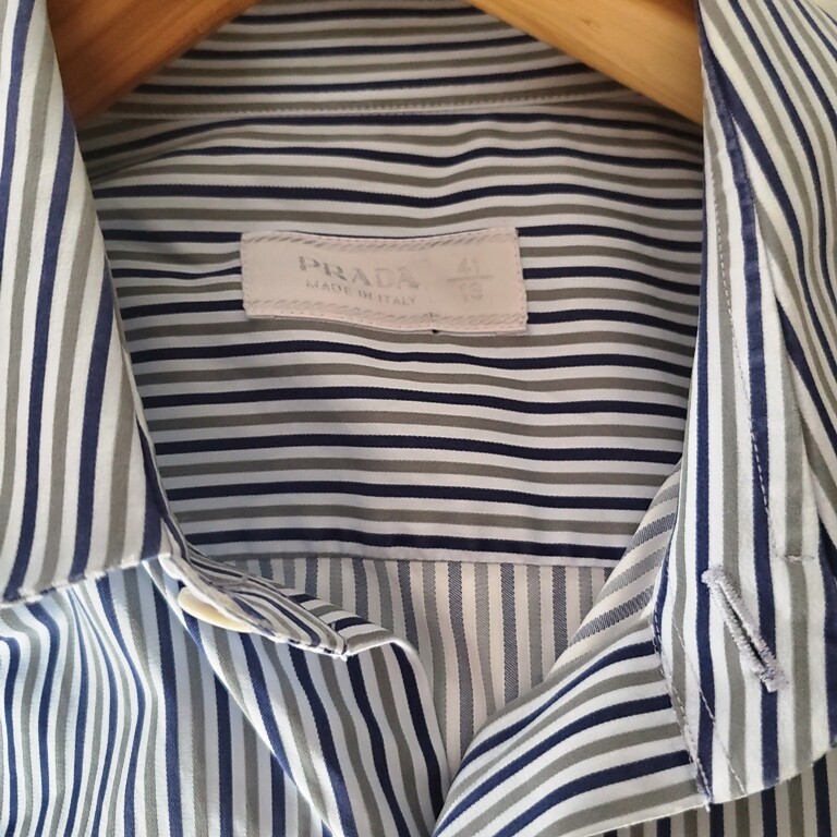 【プラダ・PRADA】Striped chambray dress Prada Striped chambray dress | REVERSIBLE