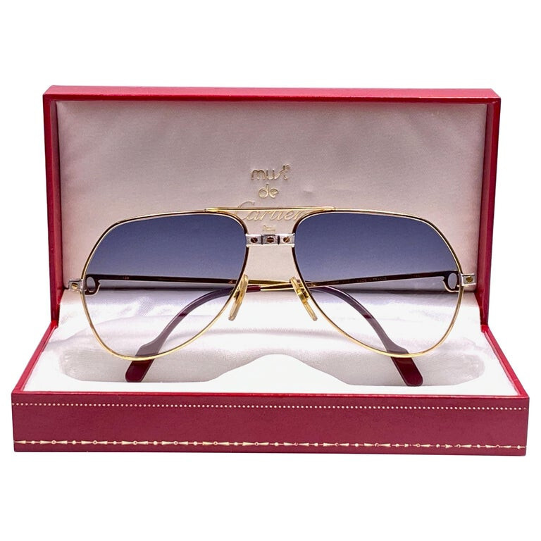 vintage Cartier サングラス ロゴ 金具 France製 vintage Cartier サングラス ロゴ 金具 France製 vintage