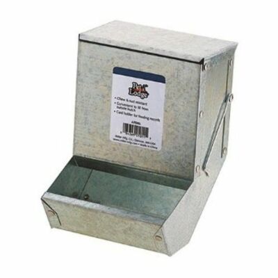 Little Giant Feeder Metal Bottom Hinged Lid 5'' Rabbits Small Animal Attachable