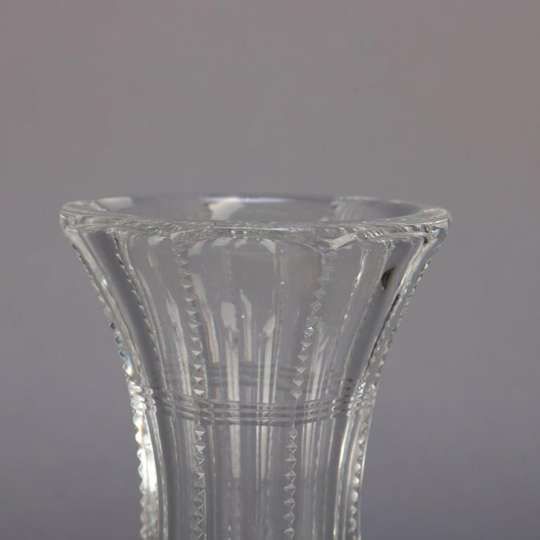 Irish Waterford School Cut Crystal Brilliant Glass Wine Decanter, 20th Century