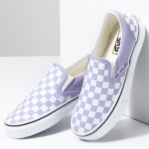 

Женские классические слипоны Vans VN000XG8ARV1 цвета лаванды/белой шахматной доски, Фиолетовый