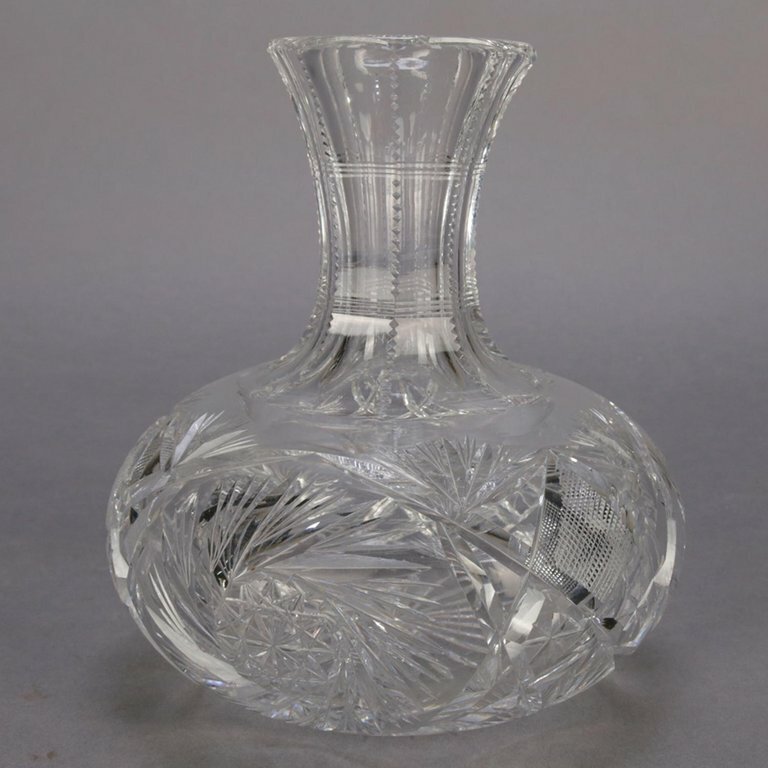 Irish Waterford School Cut Crystal Brilliant Glass Wine Decanter, 20th Century