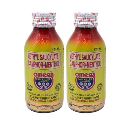 2 Bottles of OMEGA Pain Killer Liniment - 120 ml
