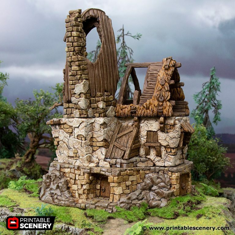Ruined Hut Building for Tabletop Gaming 28mm scale Fantasy Terrains  - Picture 1 of 5