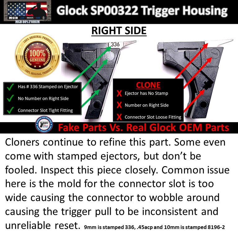 Glock 22 Lower Parts Kit Gen 3 OEM G22 LPK .40 Cal  Factory Authentic Assembled
