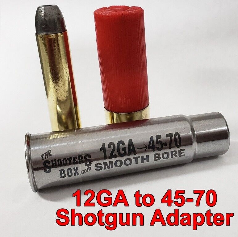 12GA to 45-70 SMOOTH  Shotgun Adapter - Chamber Reducer - Stainless - Free Ship!